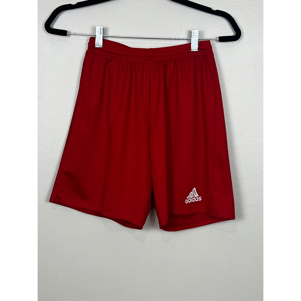 Adidas Climalite Soccer Shorts Mens Small Red Athletic Training AJ5881 AZB011